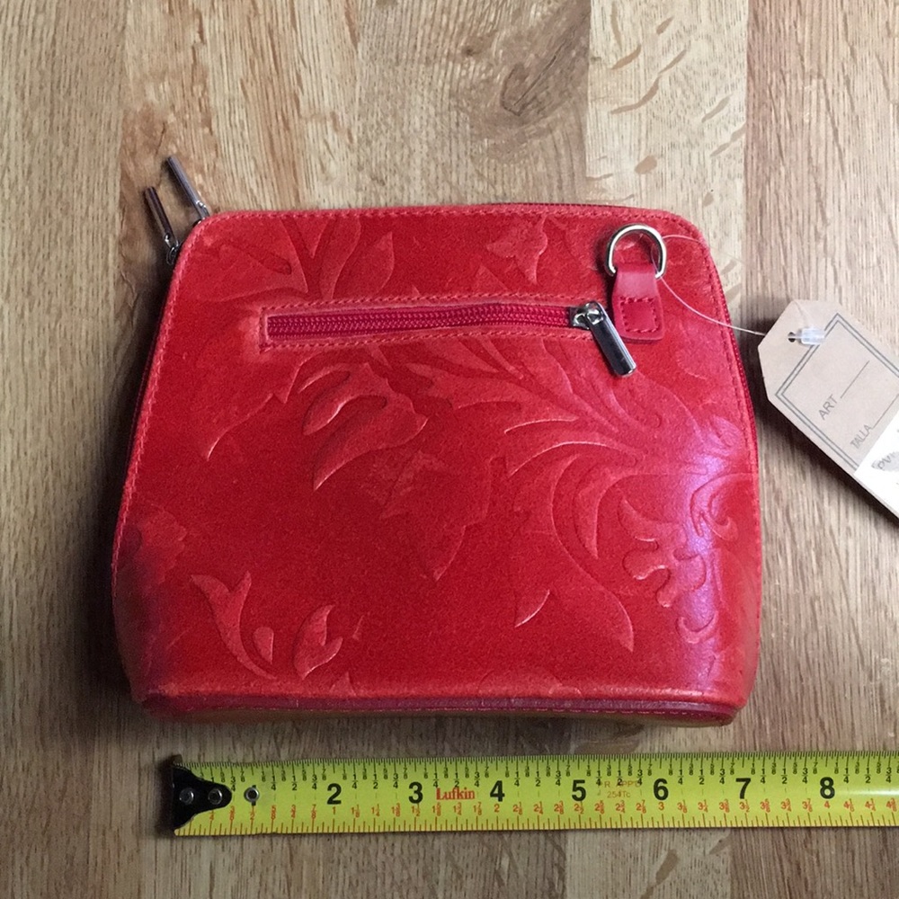 Vera Pelle Red Italian Leather Purse